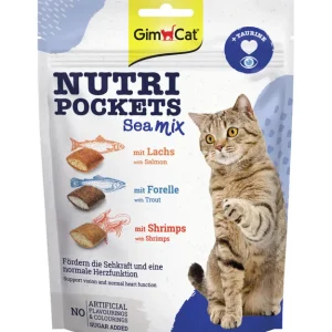 Nur Für Kurze Zeit Sparpaket 2 x 150 g GimCat Nutri Pockets Sea Mix mit Lachs, Forelle & Shrimps Katzen Snack